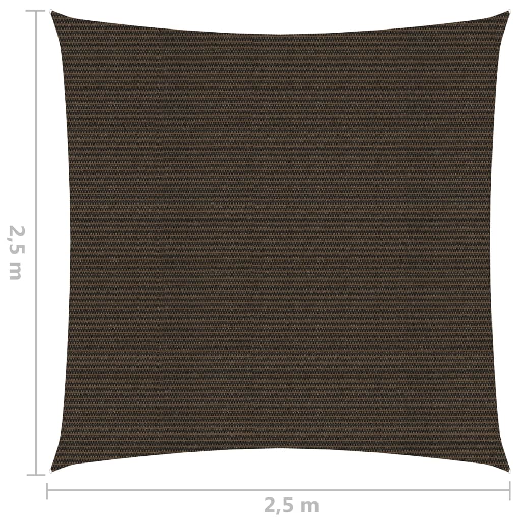 Aurinkopurje 160 g/m² ruskea 2,5x2,5 m HDPE - Sisustajankoti.fi