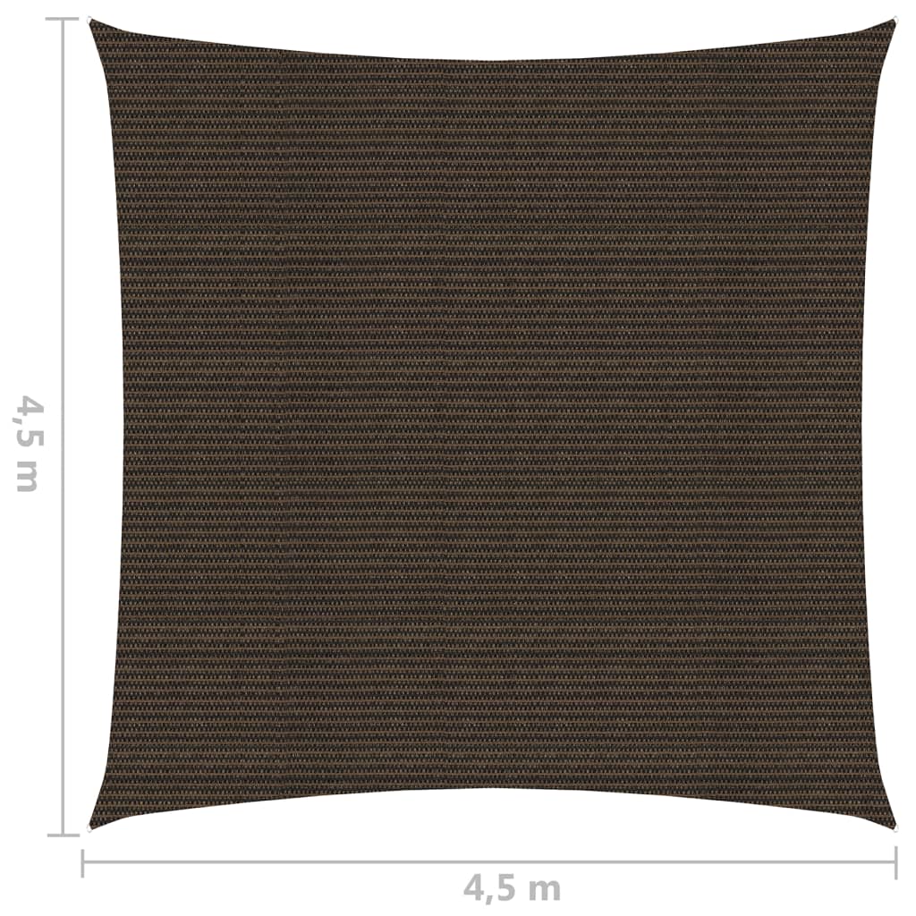 Aurinkopurje 160 g/m² ruskea 4,5x4,5 m HDPE - Sisustajankoti.fi