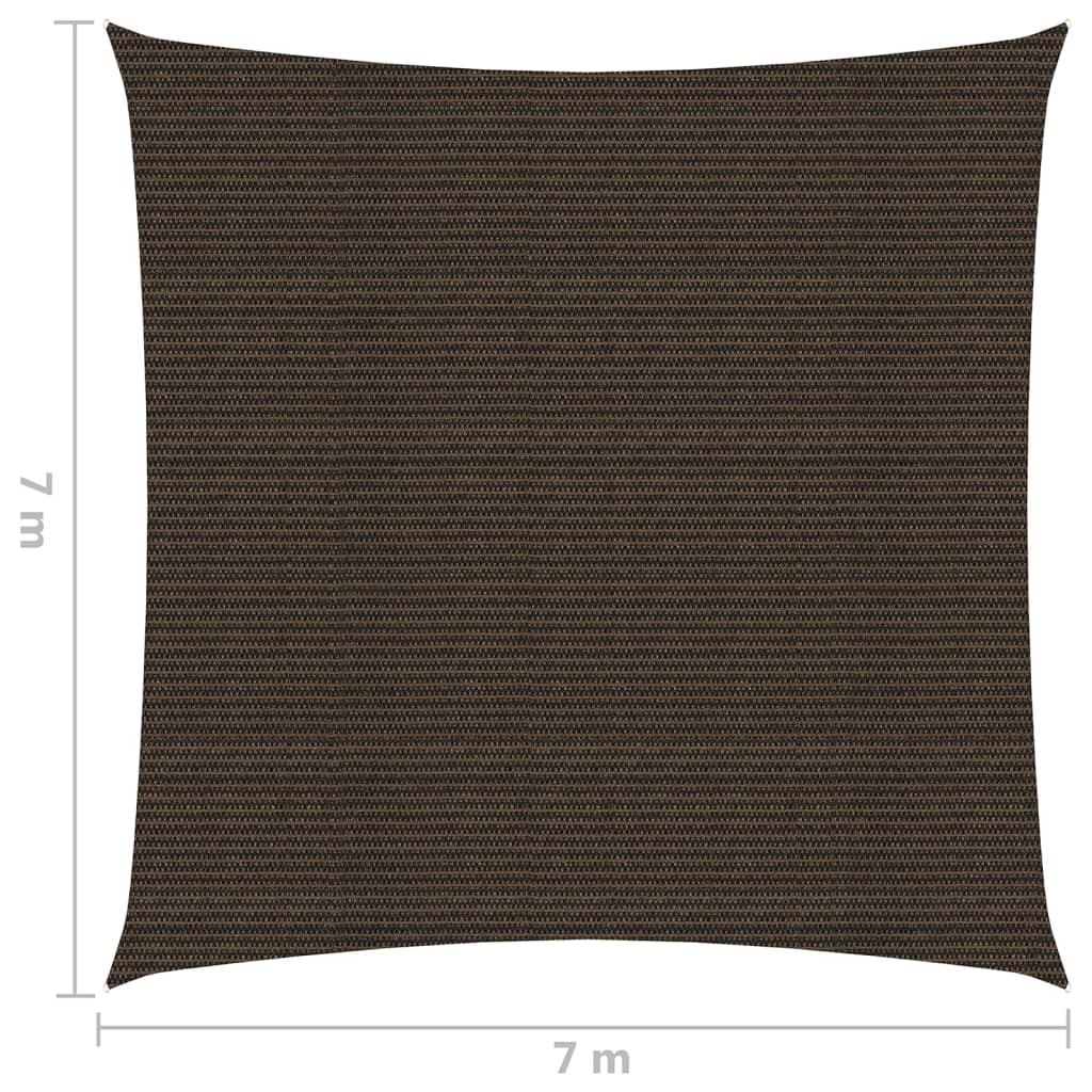 Aurinkopurje 160 g/m² ruskea 7x7 m HDPE - Sisustajankoti.fi