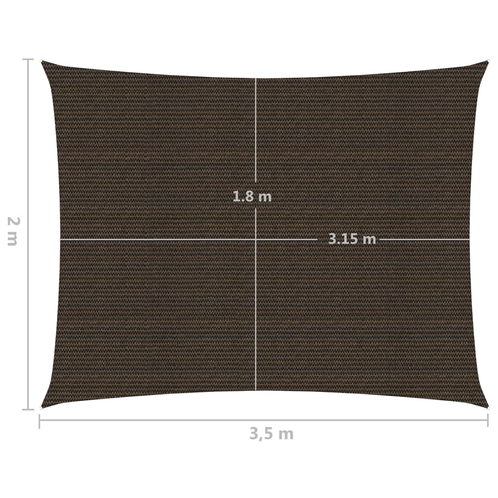 Aurinkopurje 160 g/m² ruskea 2x3,5 m HDPE - Sisustajankoti.fi