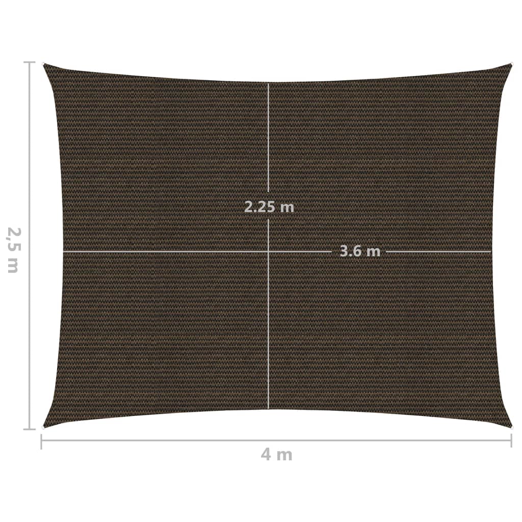Aurinkopurje 160 g/m² ruskea 2,5x4 m HDPE - Sisustajankoti.fi