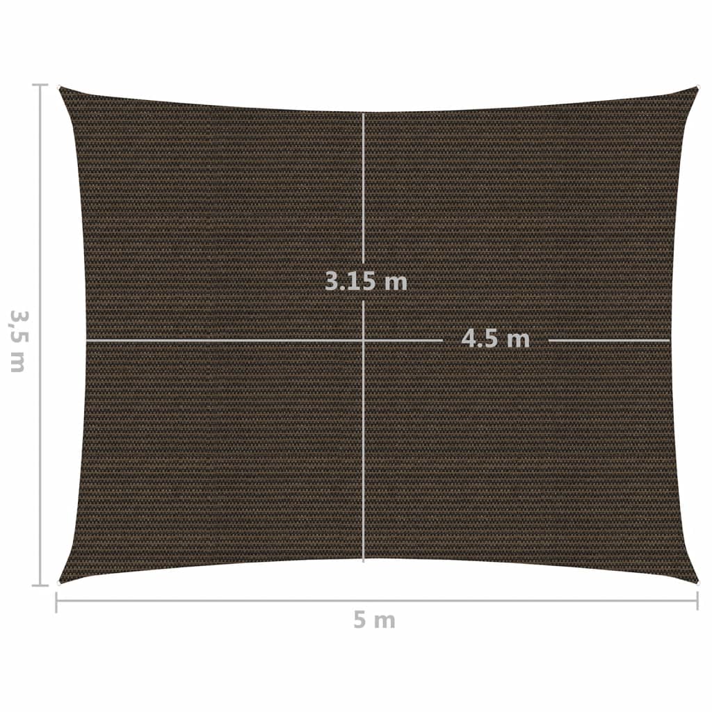 Aurinkopurje 160 g/m² ruskea 3,5x5 m HDPE - Sisustajankoti.fi