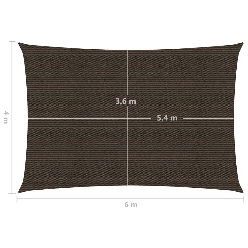 Aurinkopurje 160 g/m² ruskea 4x6 m HDPE - Sisustajankoti.fi