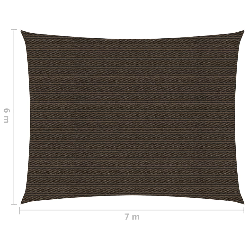 Aurinkopurje 160 g/m² ruskea 6x7 m HDPE - Sisustajankoti.fi