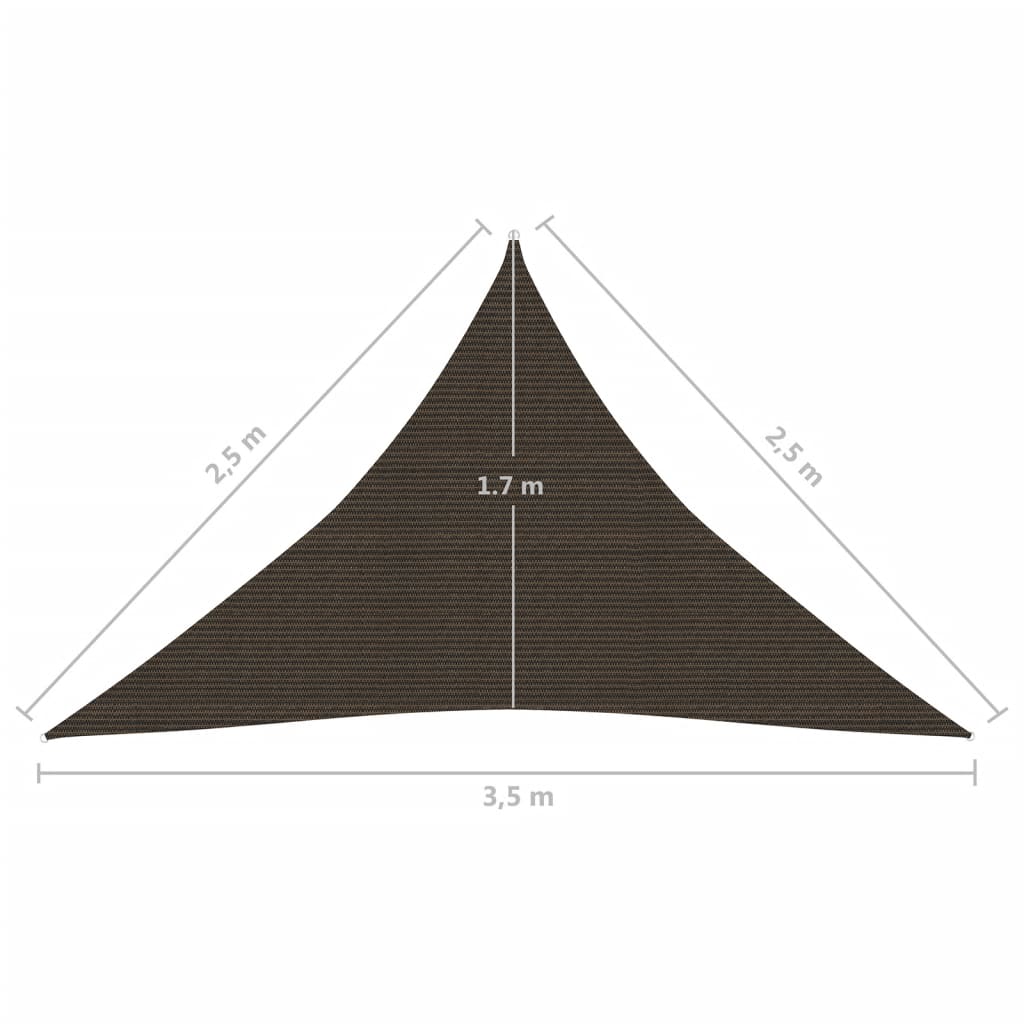 Aurinkopurje 160 g/m² ruskea 2,5x2,5x3,5 m HDPE - Sisustajankoti.fi