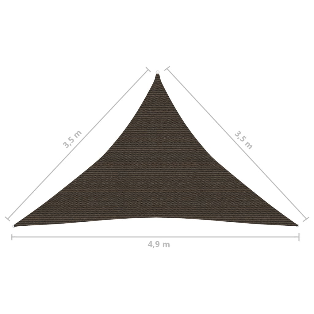 Aurinkopurje 160 g/m² ruskea 3,5x3,5x4,9 m HDPE - Sisustajankoti.fi