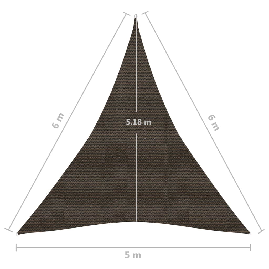 Aurinkopurje 160 g/m² ruskea 5x6x6 m HDPE - Sisustajankoti.fi