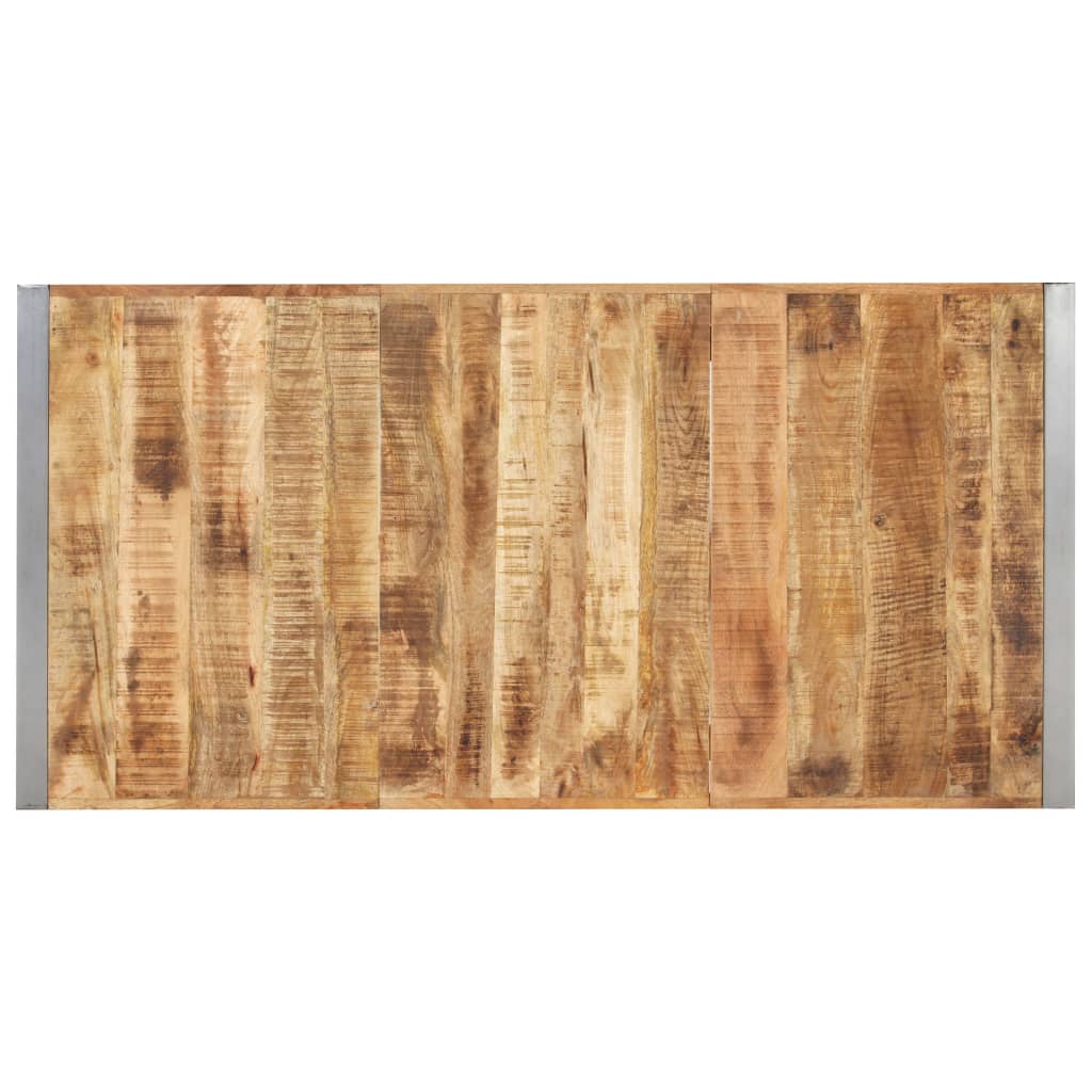 Ruokapöytä 160x80x75 cm täysi karkea mangopuu - Sisustajankoti.fi