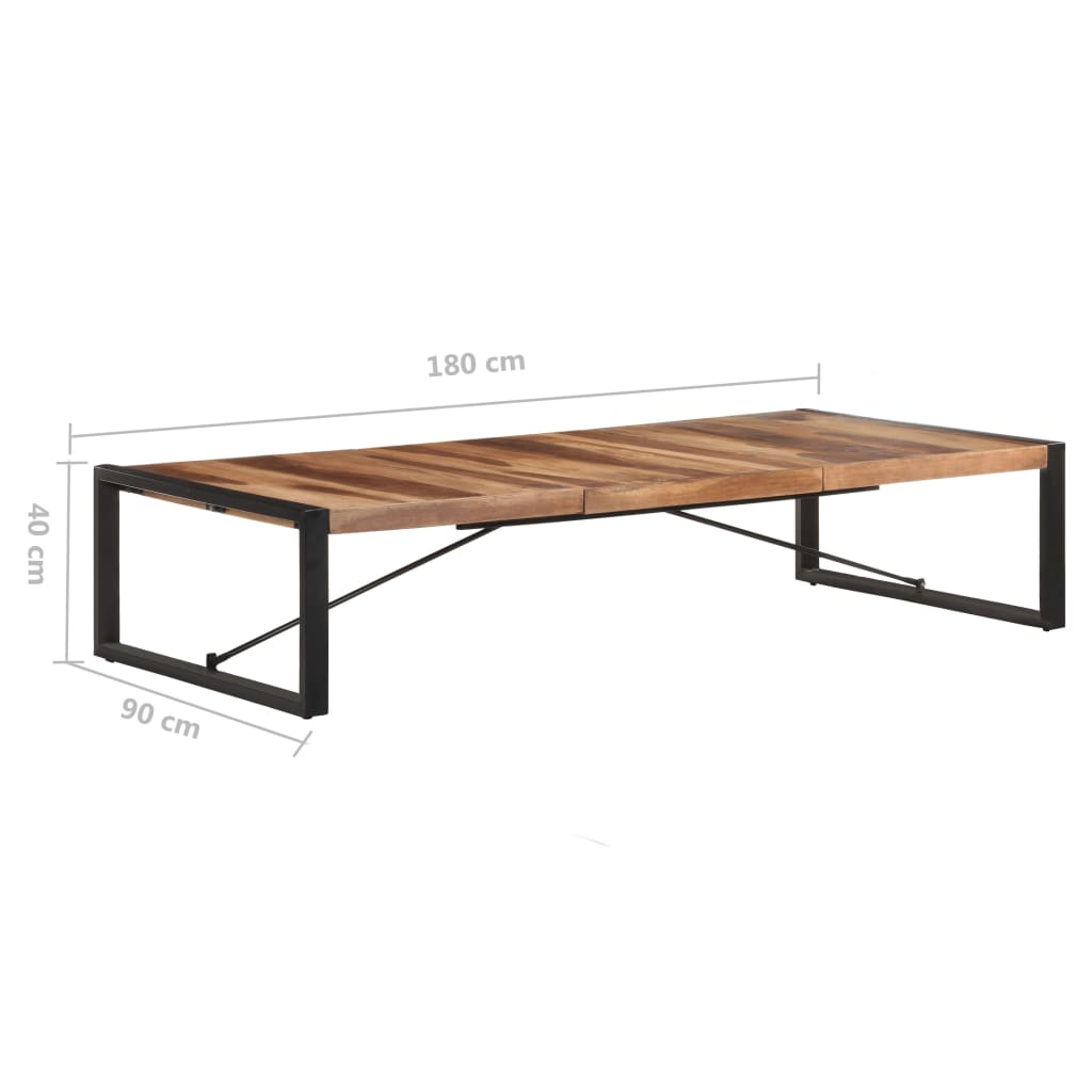 Sohvapöytä 180x90x40 cm täysi seesamviimeistelty puu - Sisustajankoti.fi