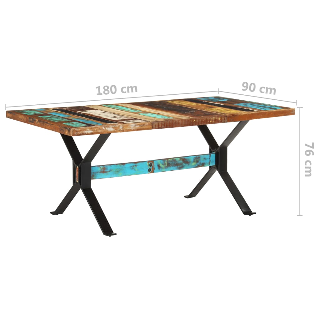 Ruokapöytä 180x90x76 cm kierrätetty täyspuu - Sisustajankoti.fi