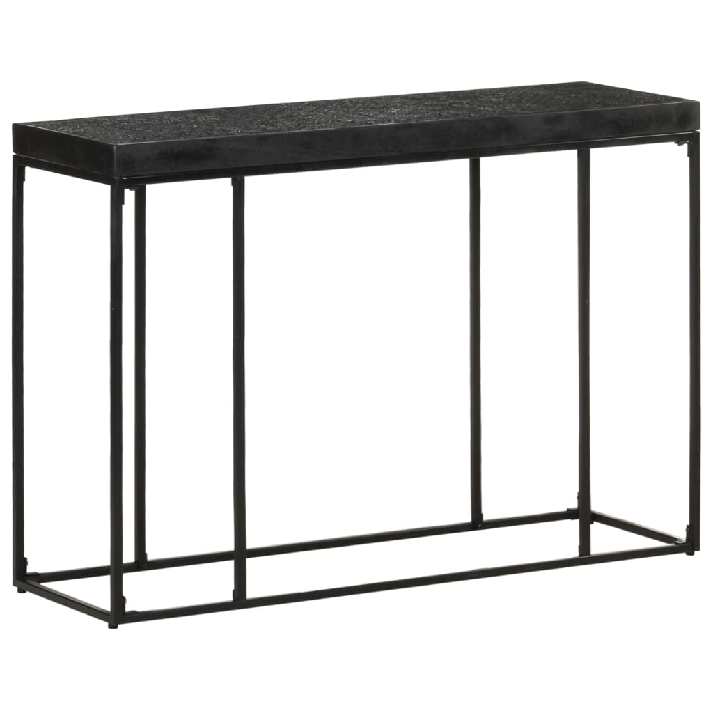 Konsolipöytä musta 110x35x76 cm täysi akaasia- ja mangopuu - Sisustajankoti.fi