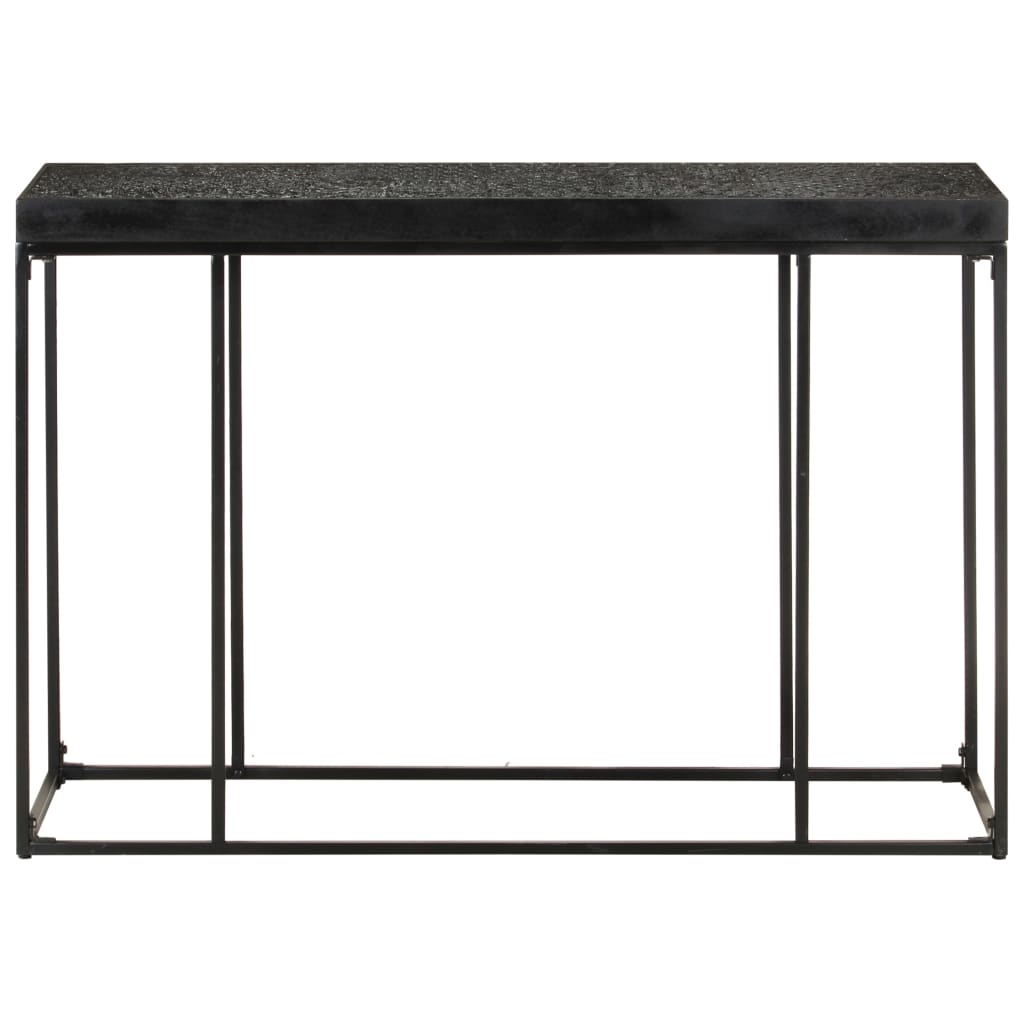 Konsolipöytä musta 110x35x76 cm täysi akaasia- ja mangopuu - Sisustajankoti.fi