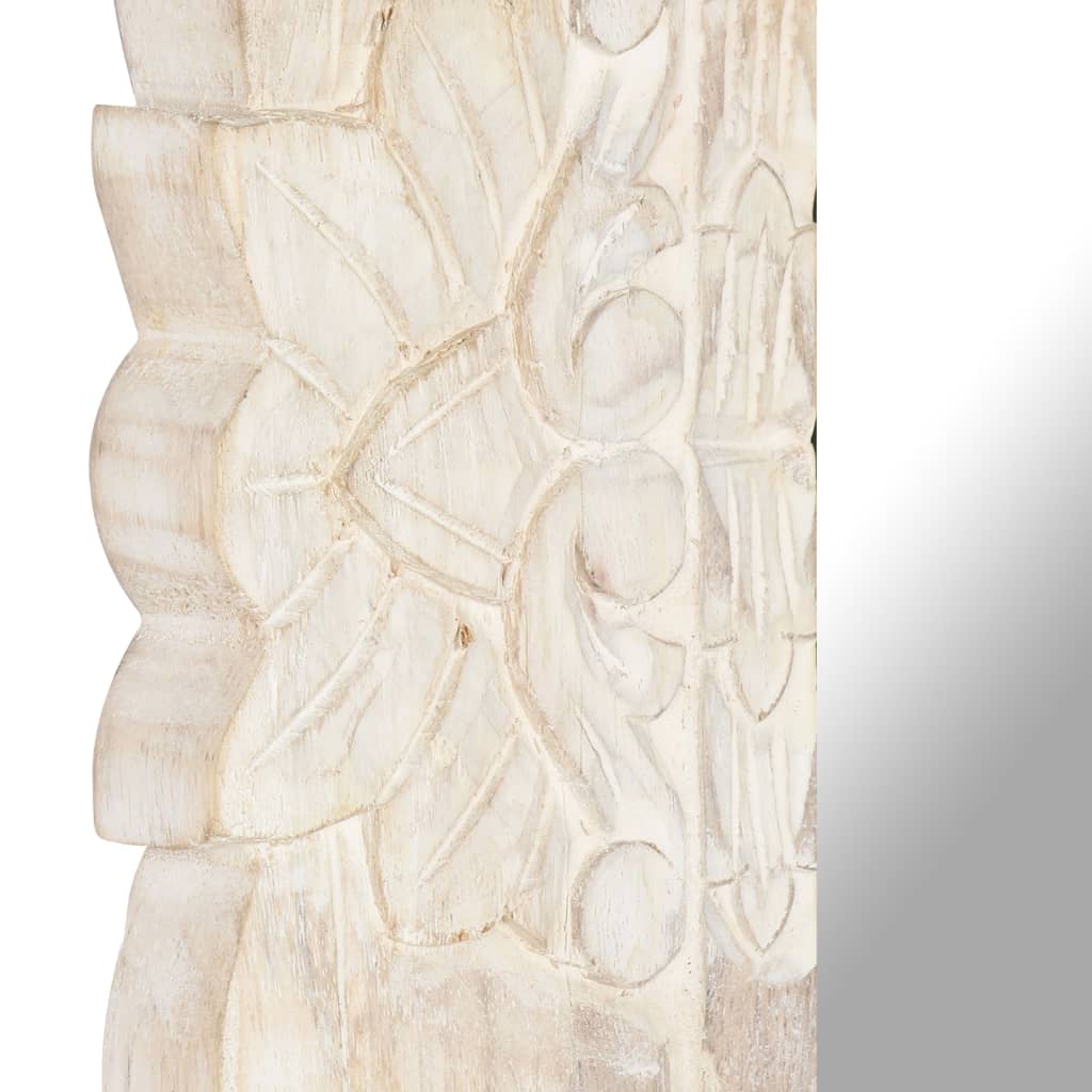 Peili valkoinen 110x50 cm täysi mangopuu - Sisustajankoti.fi