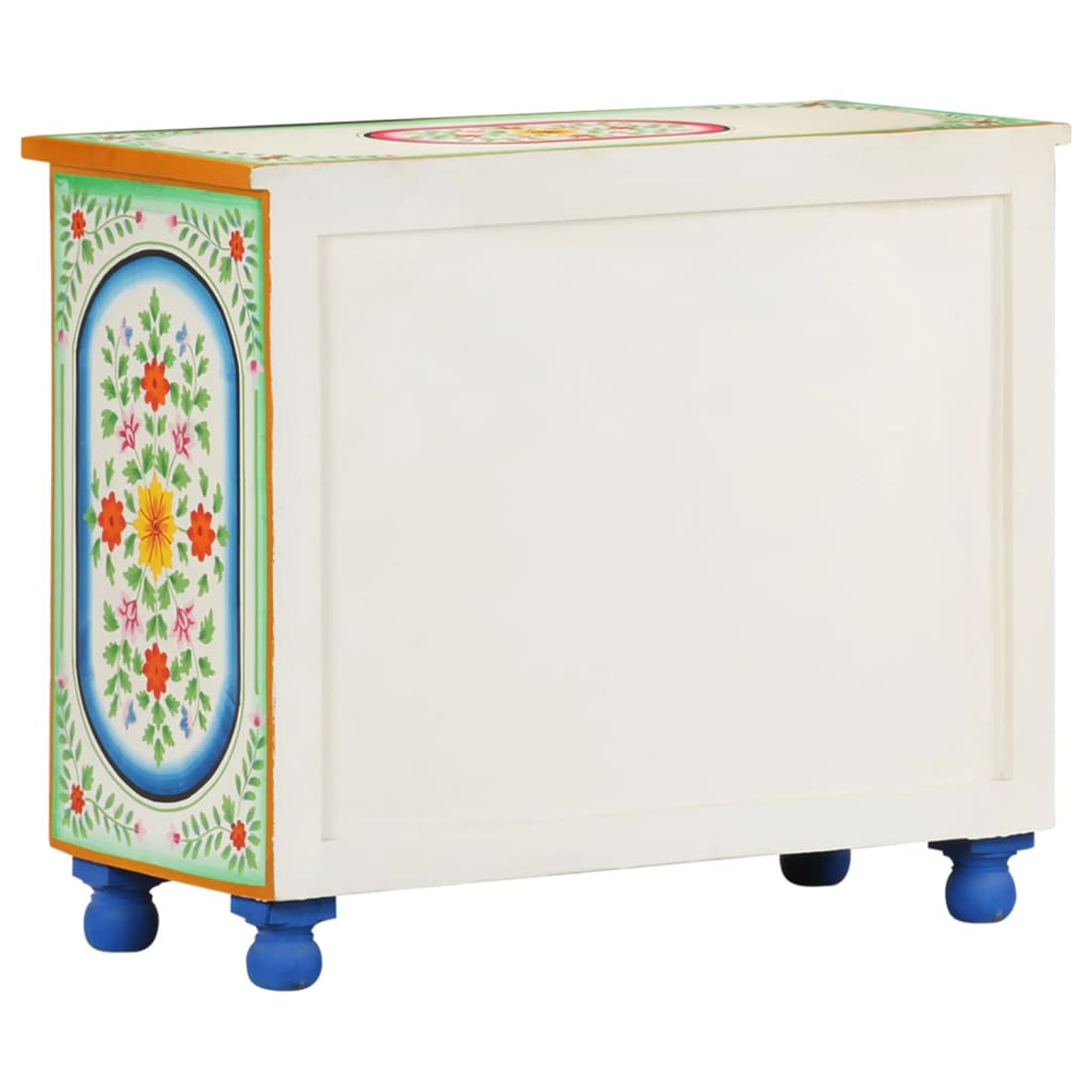 Käsin maalattu senkki 70x35x60 cm täysi mangopuu - Sisustajankoti.fi
