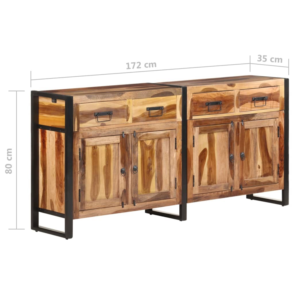 Senkki 172x35x80 cm täysi akaasiapuu seesamviimeistelyllä - Sisustajankoti.fi