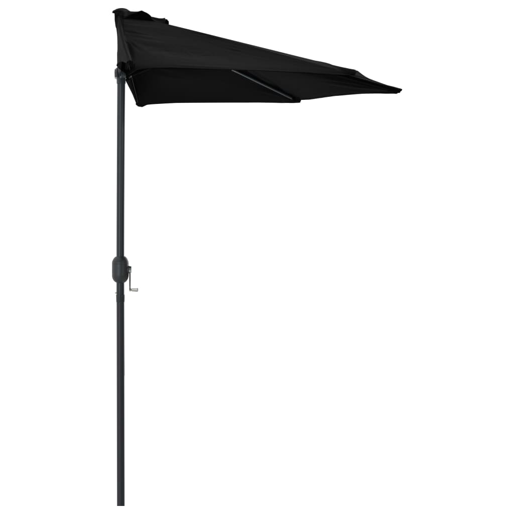 Aurinkovarjo ulkotiloihin alumiinitanko musta 270x135x245 cm - Sisustajankoti.fi