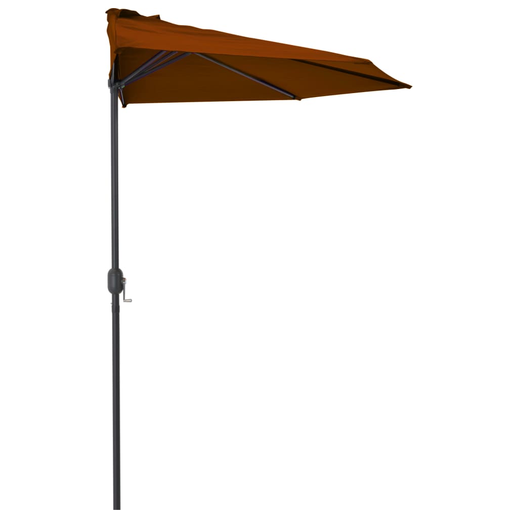 Aurinkovarjo alumiinitanko terrakotta 300x150x253 cm - Sisustajankoti.fi