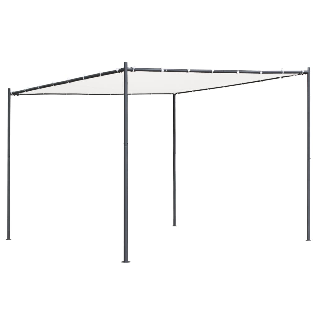 Huvimaja tasakatolla 3x3x2,4 m valkoinen 180 g/m² - Sisustajankoti.fi