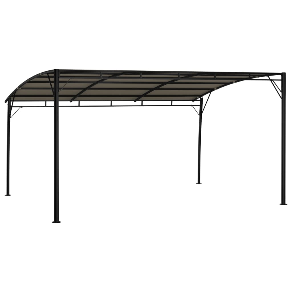 Puutarhan aurinkokatos 4x3x2,25 m harmaanruskea - Sisustajankoti.fi