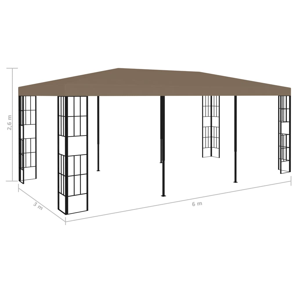 Huvimaja 6x3 m harmaanruskea - Sisustajankoti.fi