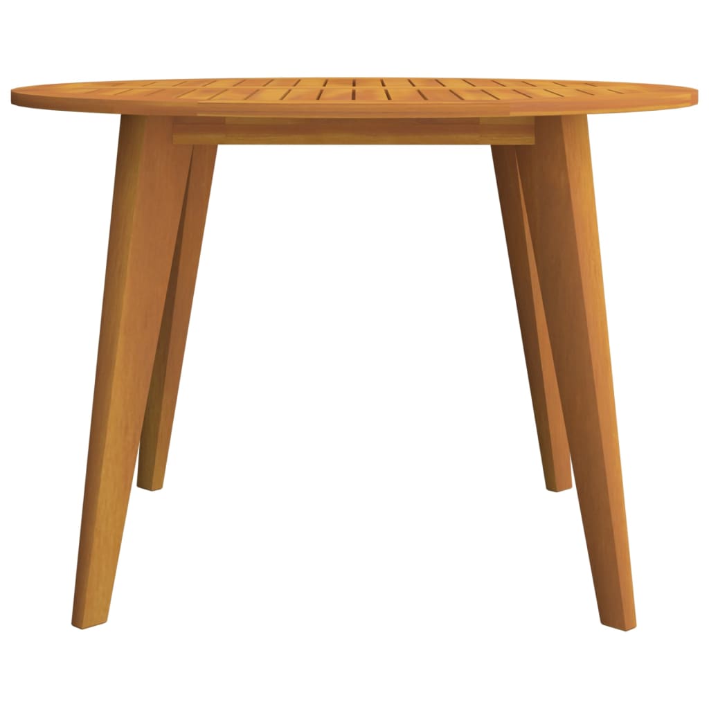 Puutarhapöytä Ø110x75 cm täysi akaasiapuu - Sisustajankoti.fi