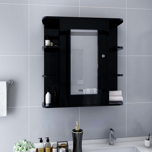 Kylpyhuoneen peilikaappi musta 66x17x63 cm - Sisustajankoti.fi
