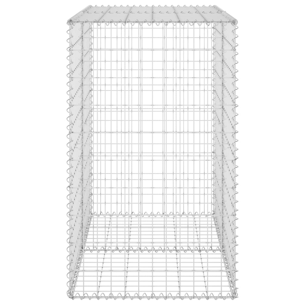 Gabion-kivikori kansilla galvanoitu teräs 100x60x100 cm - Sisustajankoti.fi