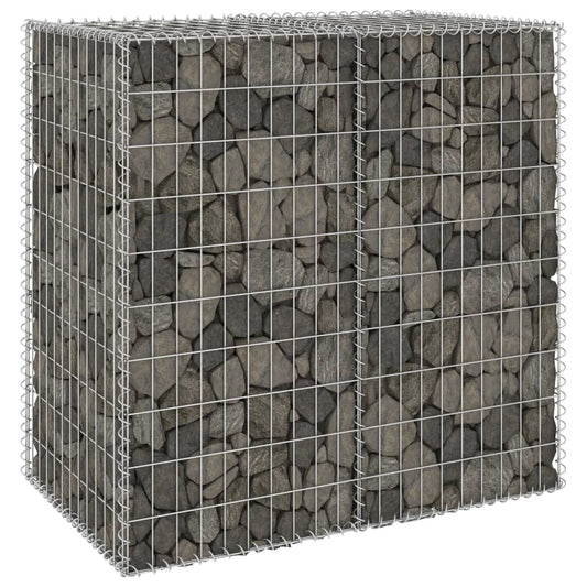 Gabion-kivikori kansilla galvanoitu teräs 100x60x100 cm - Sisustajankoti.fi