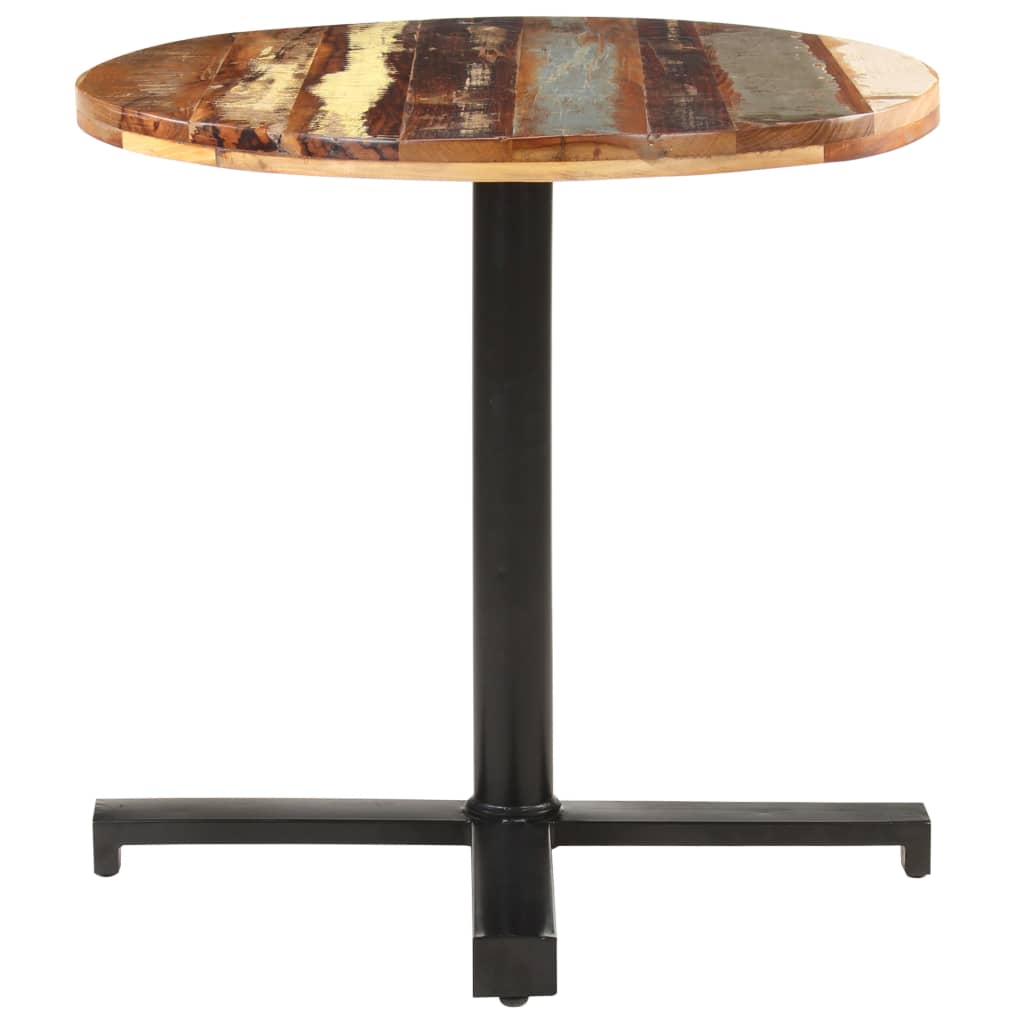 Bistropöytä pyöreä Ø70x75 cm kierrätetty täyspuu - Sisustajankoti.fi