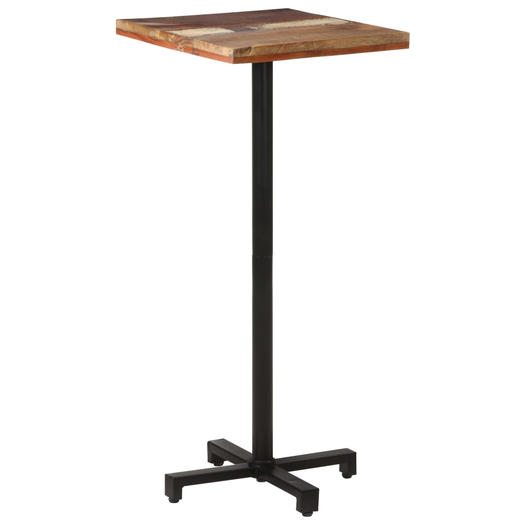 Bistropöytä neliö 50x50x110 cm kierrätetty täyspuu - Sisustajankoti.fi