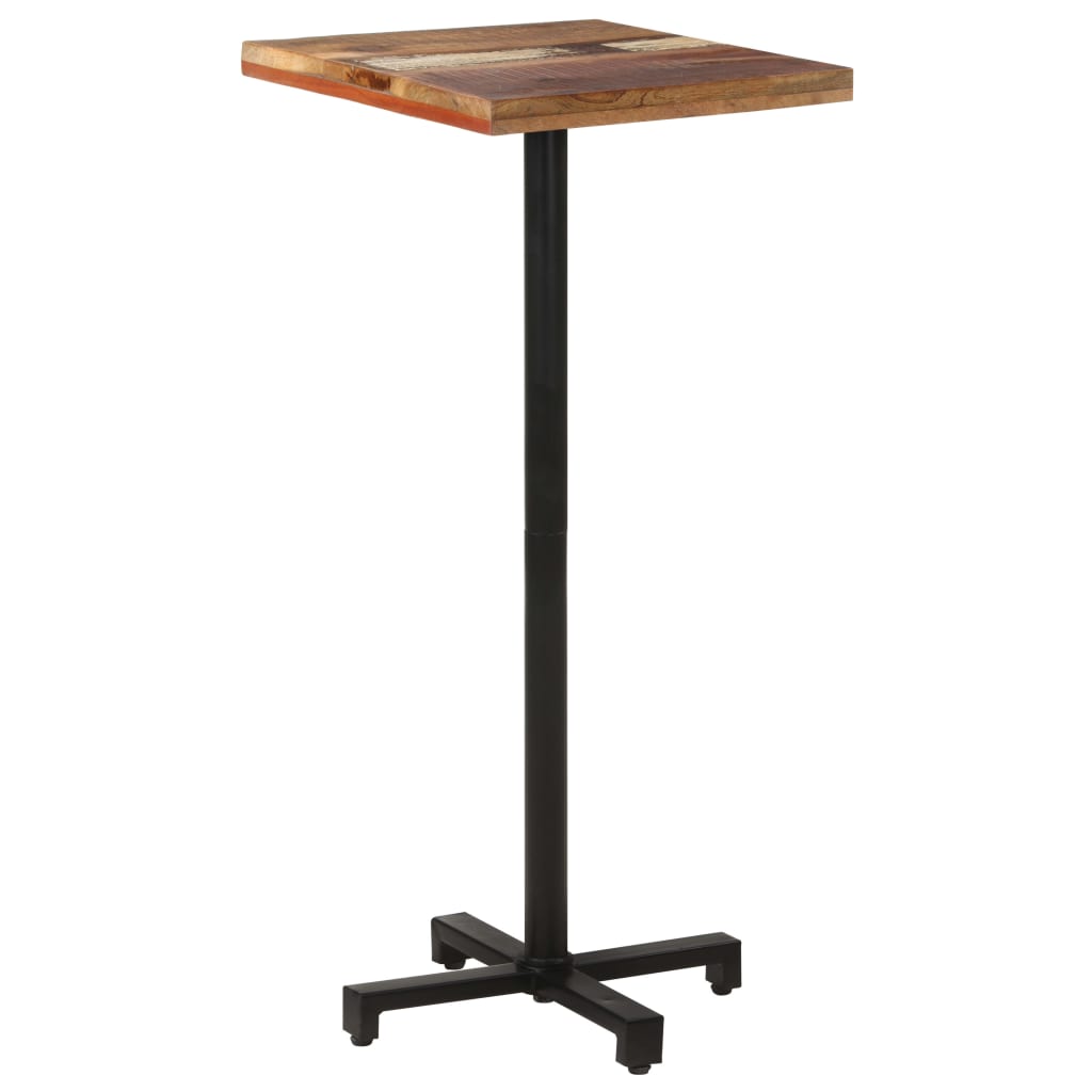 Bistropöytä neliö 50x50x110 cm kierrätetty täyspuu - Sisustajankoti.fi