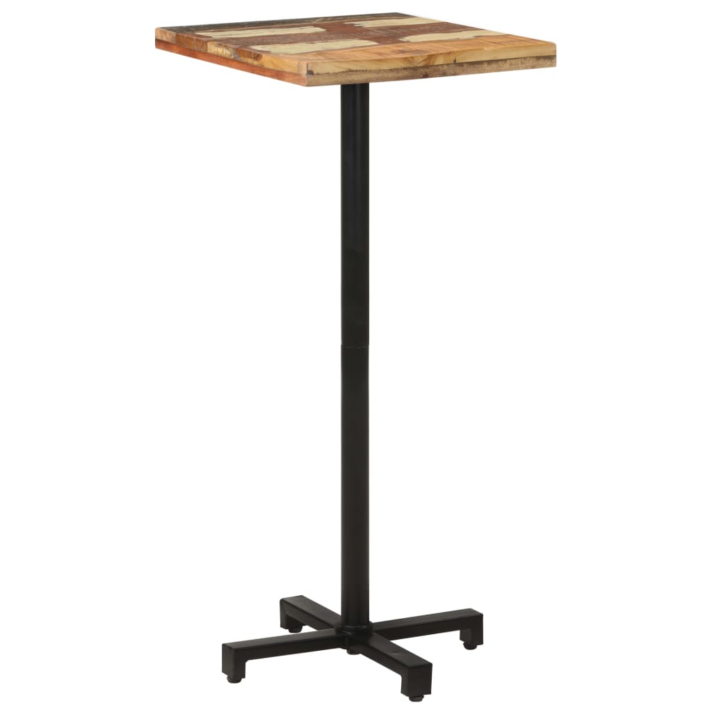 Bistropöytä neliö 50x50x110 cm kierrätetty täyspuu - Sisustajankoti.fi