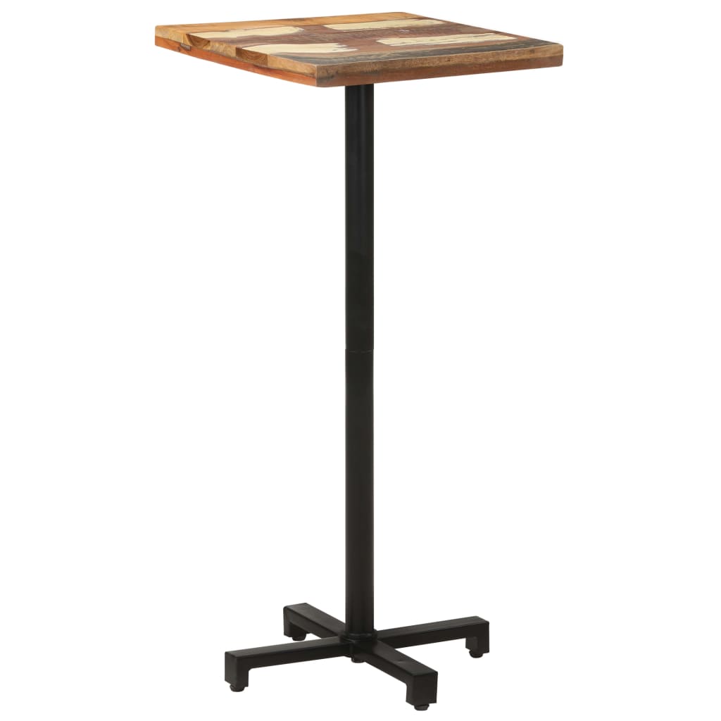 Bistropöytä neliö 50x50x110 cm kierrätetty täyspuu - Sisustajankoti.fi