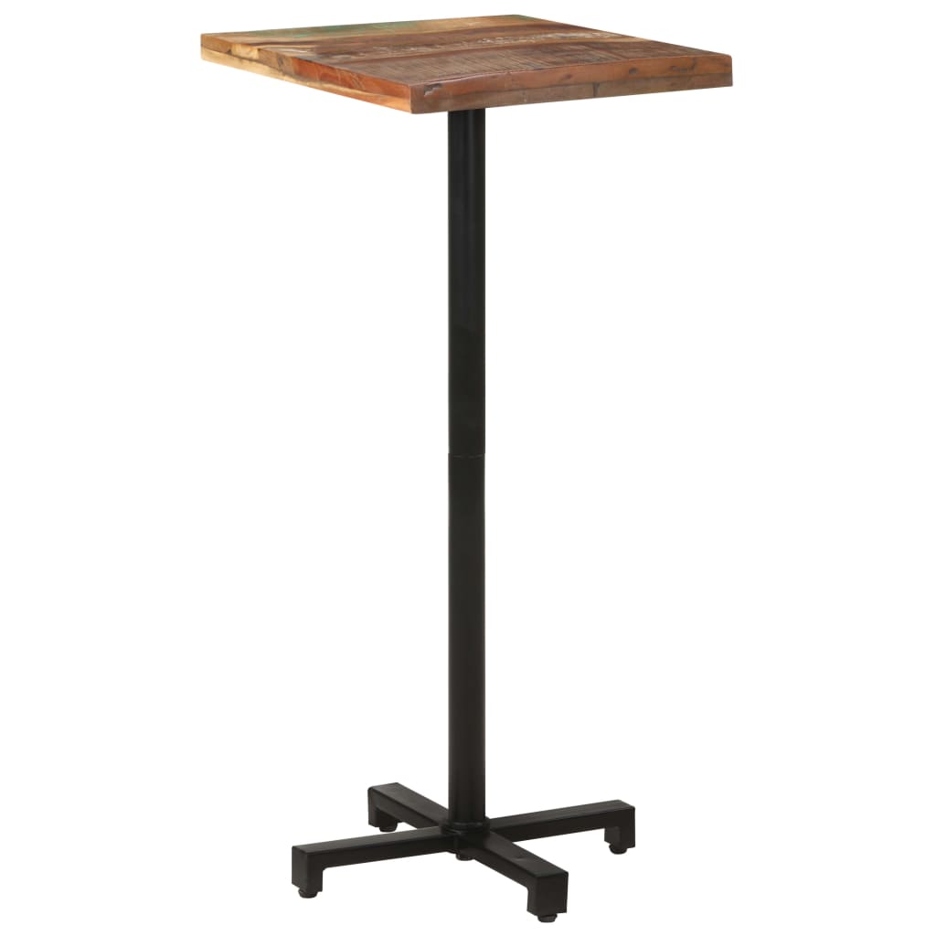 Bistropöytä neliö 50x50x110 cm kierrätetty täyspuu - Sisustajankoti.fi