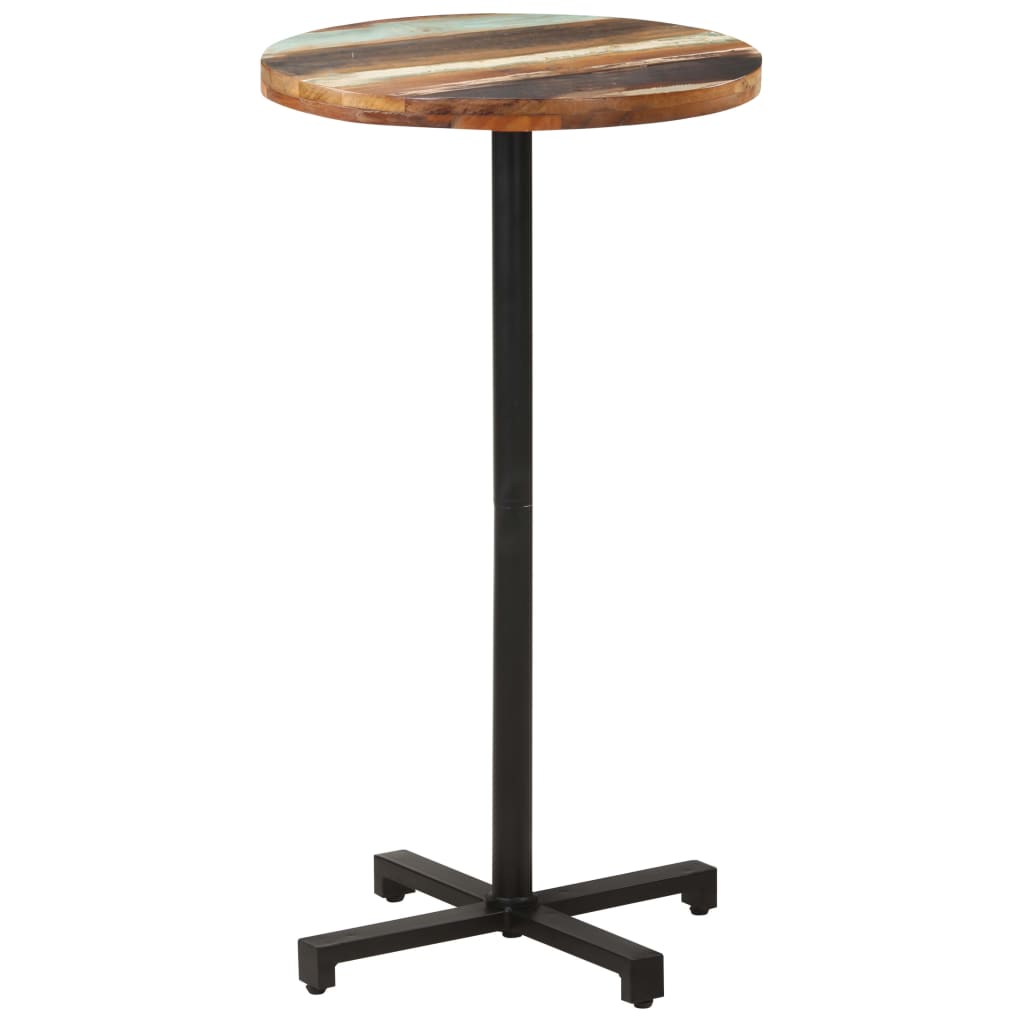 Bistropöytä pyöreä Ø60x110 cm kierrätetty täyspuu - Sisustajankoti.fi