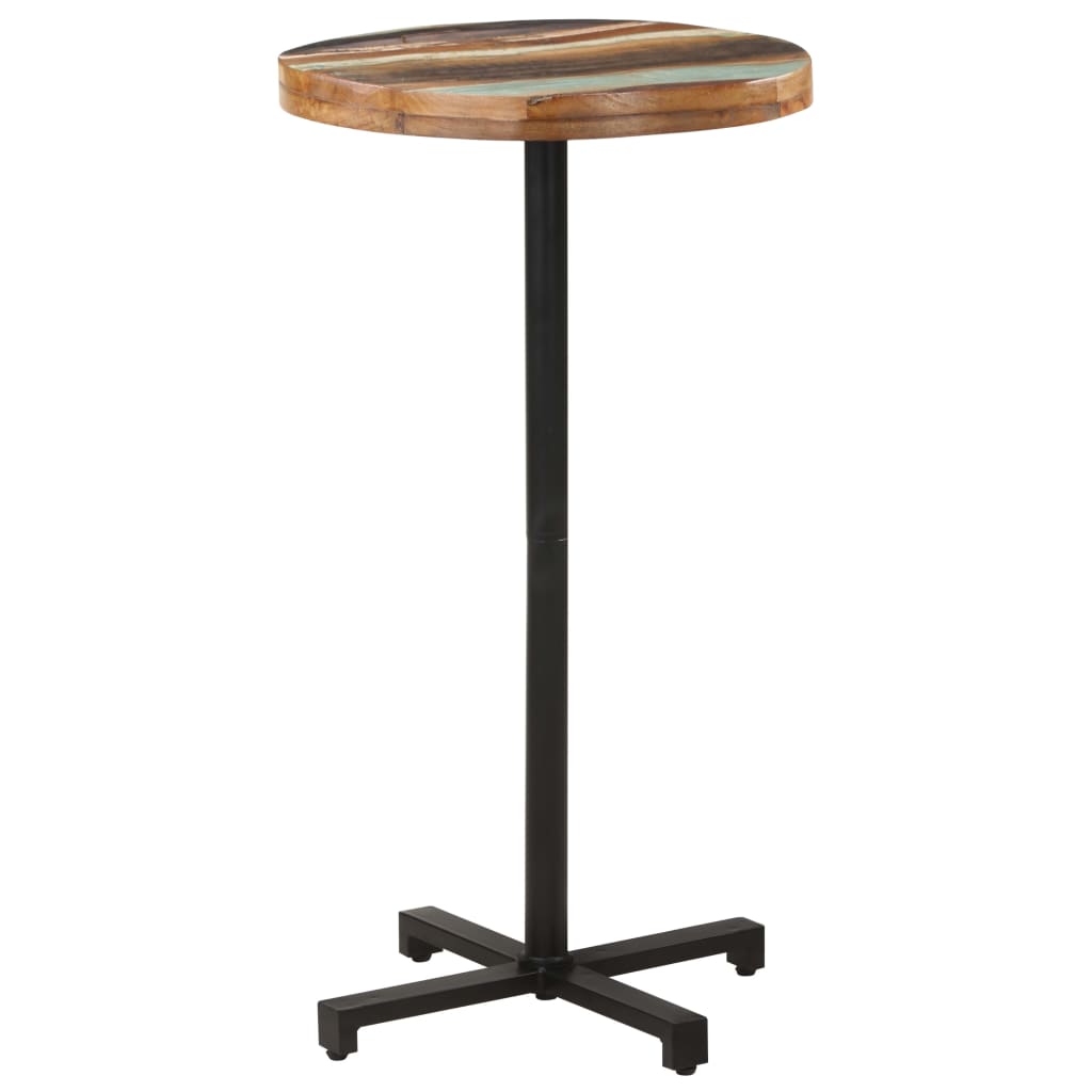 Bistropöytä pyöreä Ø60x110 cm kierrätetty täyspuu - Sisustajankoti.fi
