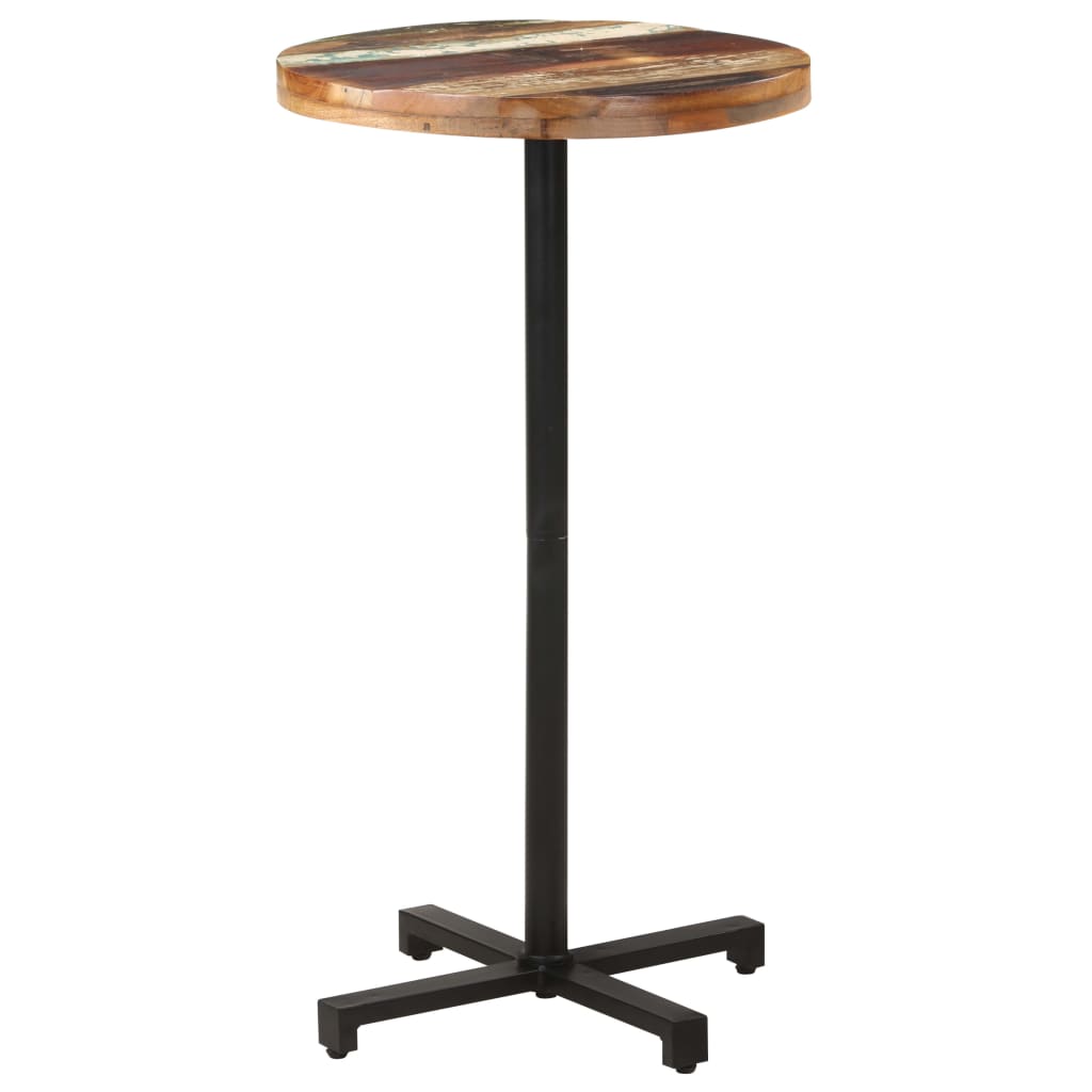 Bistropöytä pyöreä Ø60x110 cm kierrätetty täyspuu - Sisustajankoti.fi