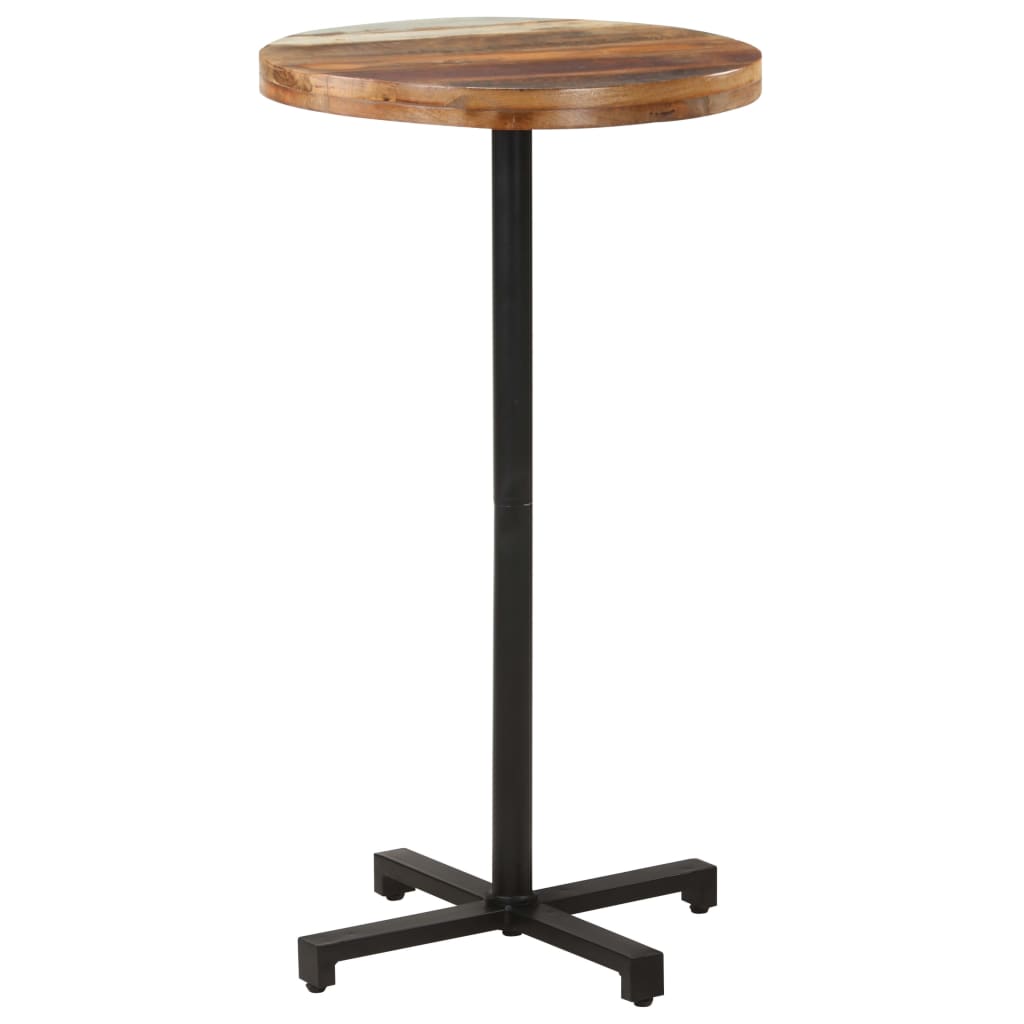 Bistropöytä pyöreä Ø60x110 cm kierrätetty täyspuu - Sisustajankoti.fi