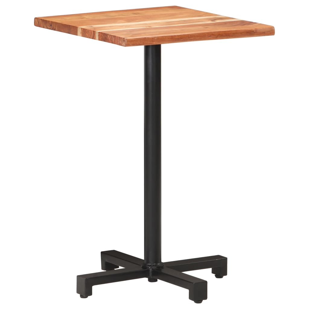 Bistropöytä elävät reunat 50x50x75 cm täysi akaasiapuu - Sisustajankoti.fi