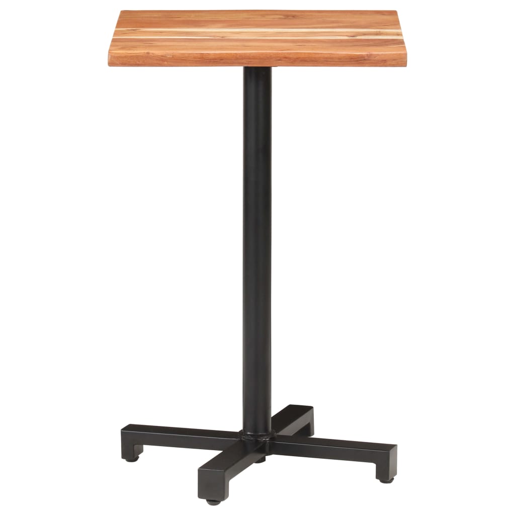 Bistropöytä elävät reunat 50x50x75 cm täysi akaasiapuu - Sisustajankoti.fi