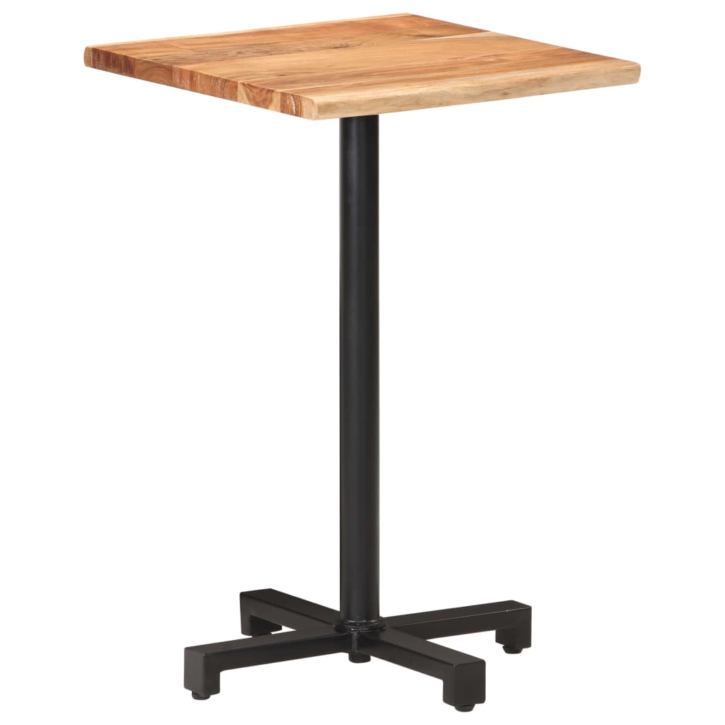 Bistropöytä elävät reunat 50x50x75 cm täysi akaasiapuu - Sisustajankoti.fi