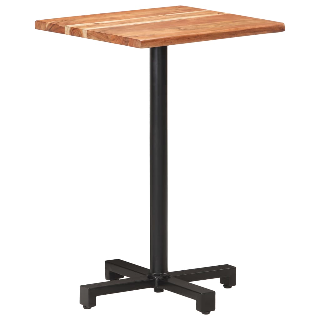 Bistropöytä elävät reunat 50x50x75 cm täysi akaasiapuu - Sisustajankoti.fi