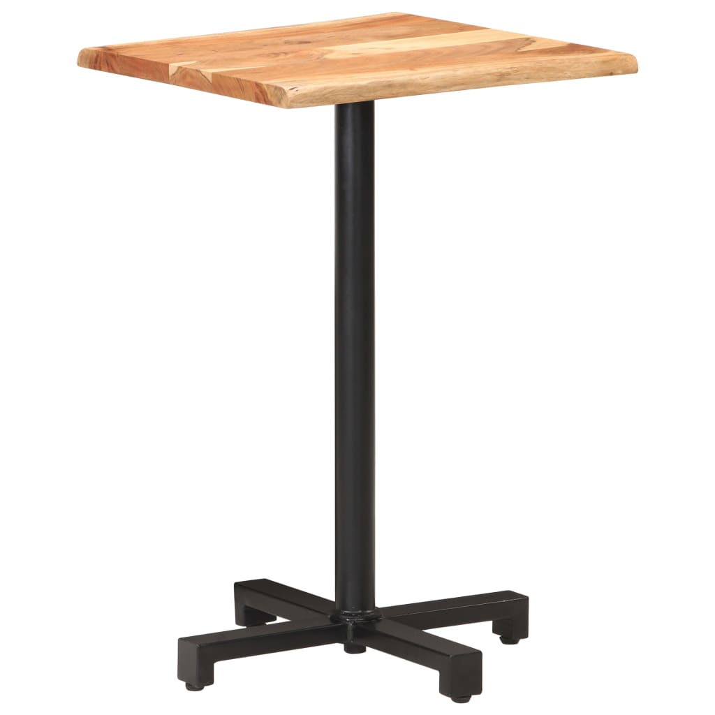 Bistropöytä elävät reunat 50x50x75 cm täysi akaasiapuu - Sisustajankoti.fi