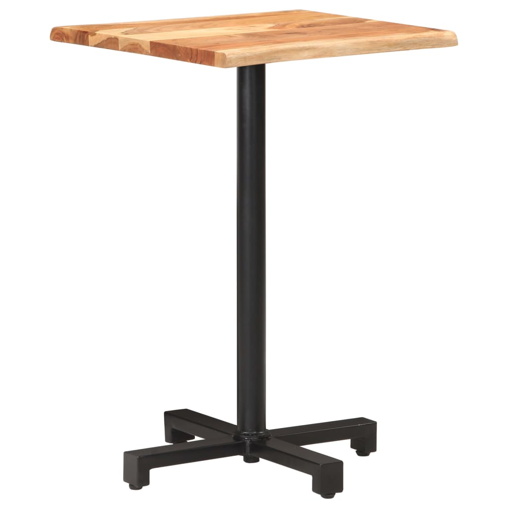 Bistropöytä elävät reunat 50x50x75 cm täysi akaasiapuu - Sisustajankoti.fi