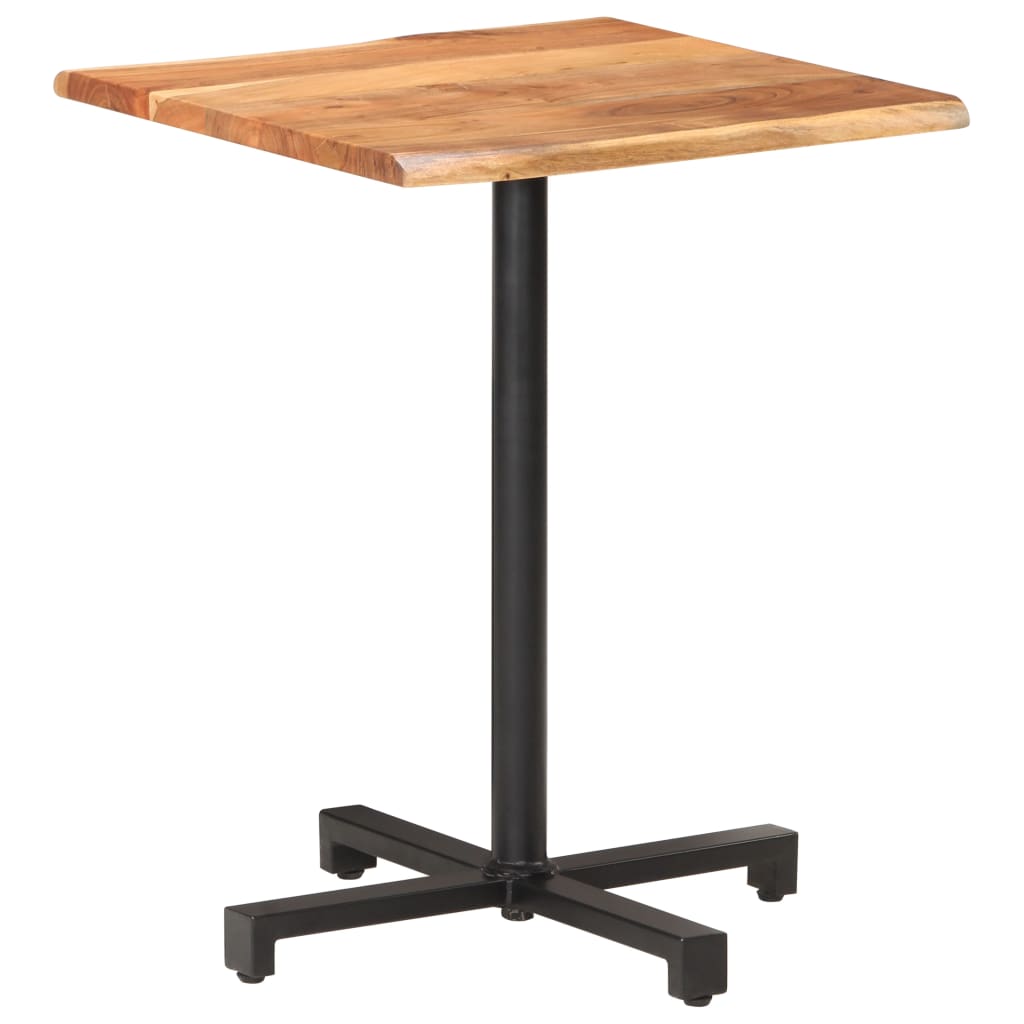 Bistropöytä elävät reunat 60x60x75 cm täysi akaasiapuu - Sisustajankoti.fi