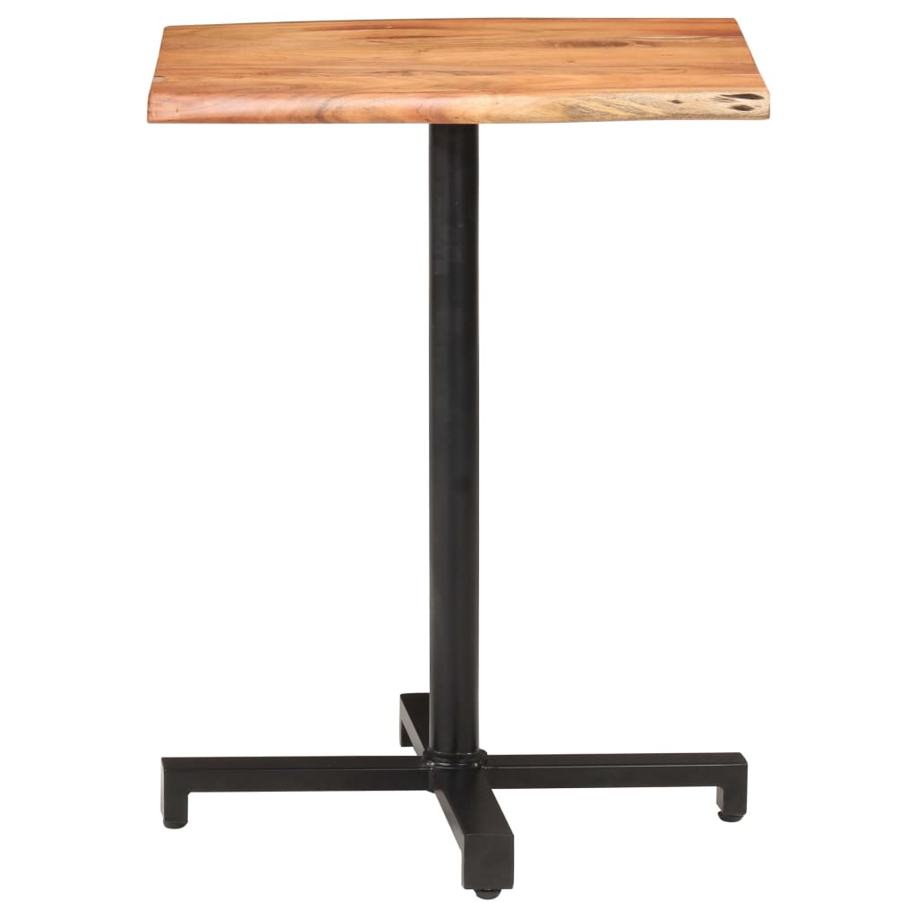 Bistropöytä elävät reunat 60x60x75 cm täysi akaasiapuu - Sisustajankoti.fi