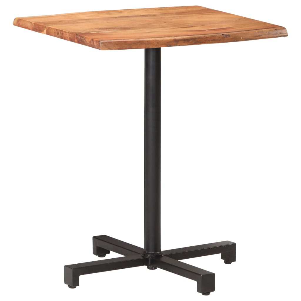 Bistropöytä elävät reunat 60x60x75 cm täysi akaasiapuu - Sisustajankoti.fi