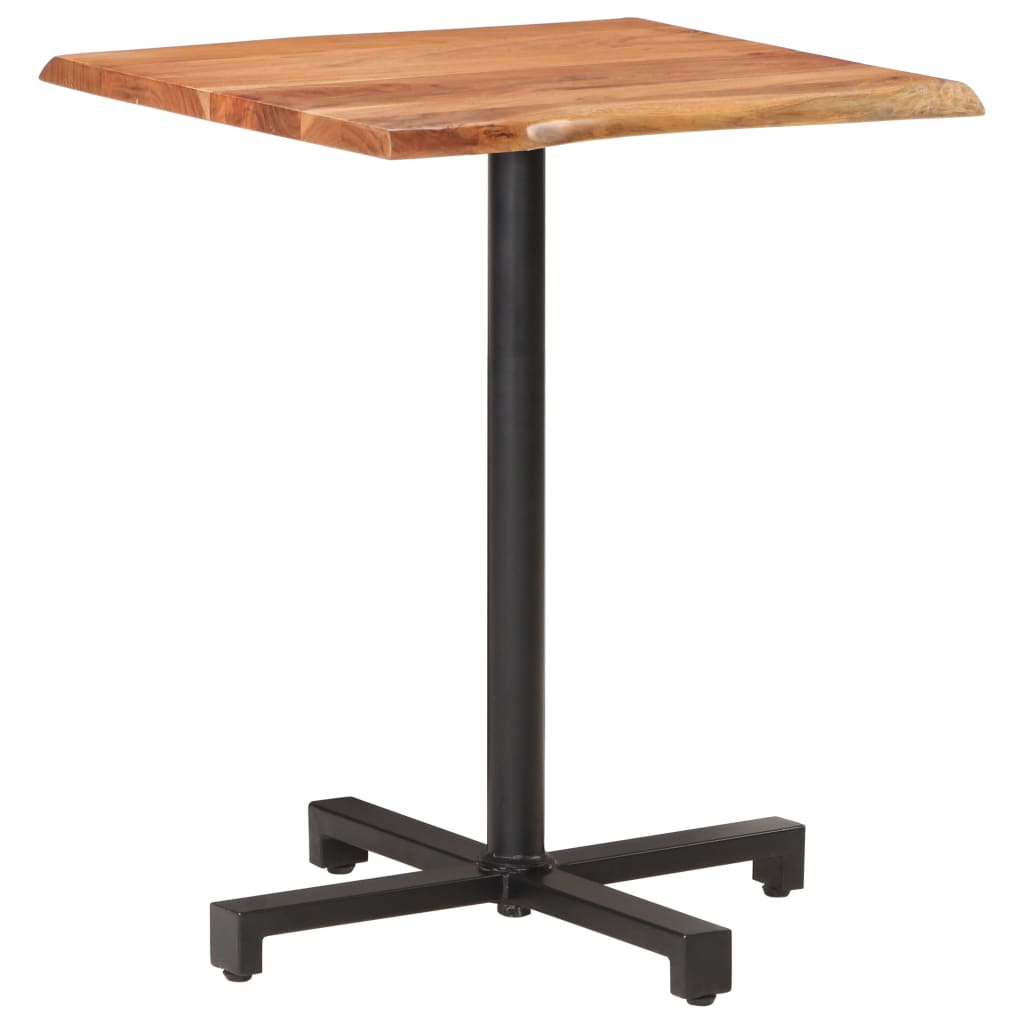 Bistropöytä elävät reunat 60x60x75 cm täysi akaasiapuu - Sisustajankoti.fi