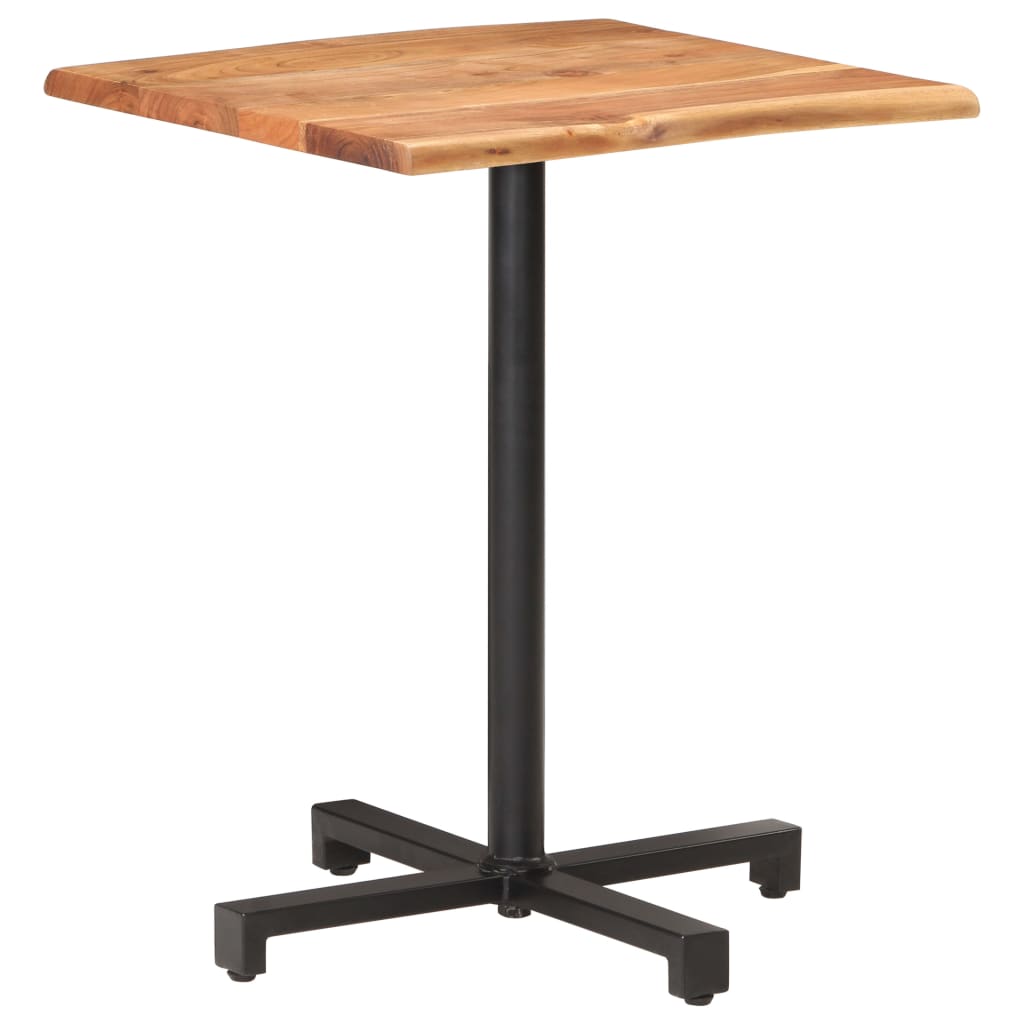 Bistropöytä elävät reunat 60x60x75 cm täysi akaasiapuu - Sisustajankoti.fi