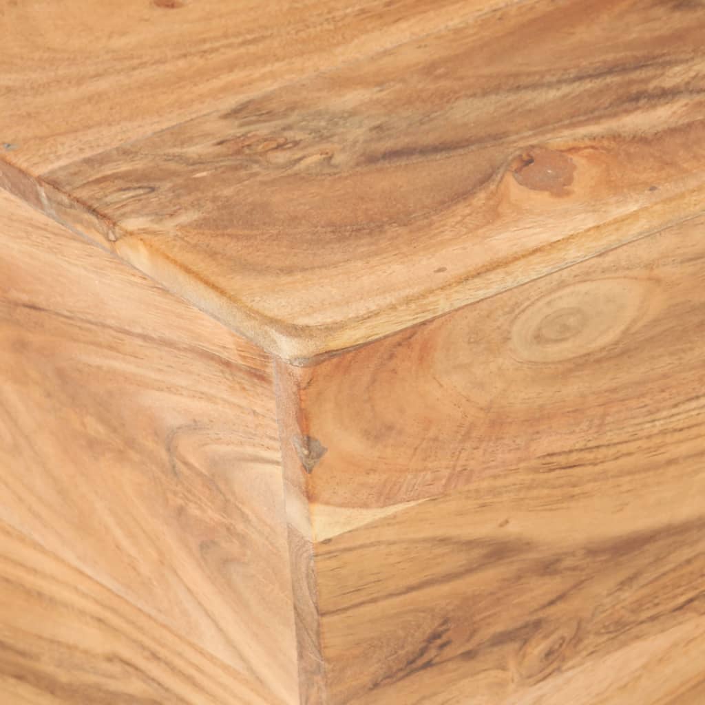 Sohvapöytä V-muoto 66x66x30 cm täysi akaasiapuu - Sisustajankoti.fi